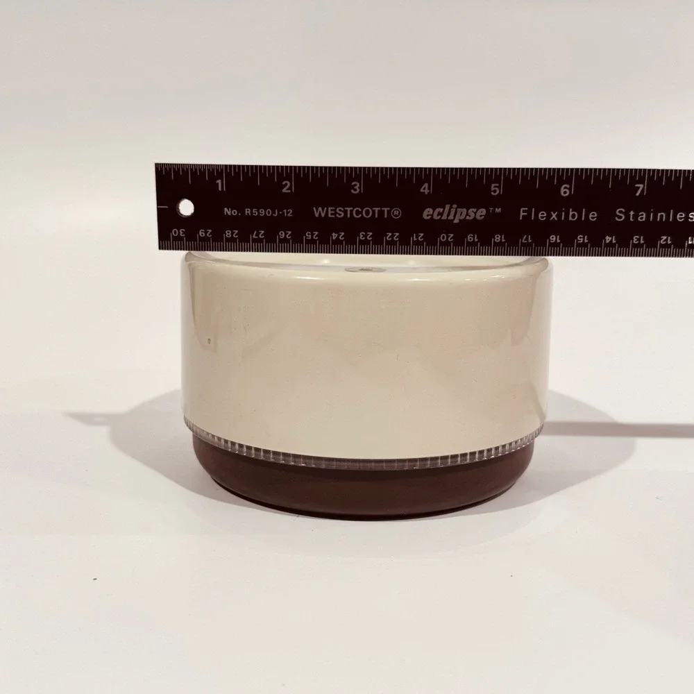 Vintage‎ Countertop Covered Kitchen Scale Brown & Tan Made in Hong Kong
